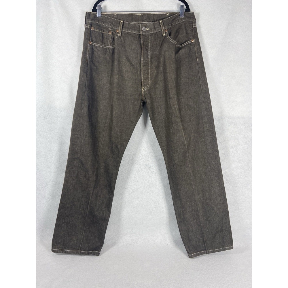 Levi's 501 XX Jeans Mens 40x32 Brown Button Fly Straight Leg Denim 100% Cotton
